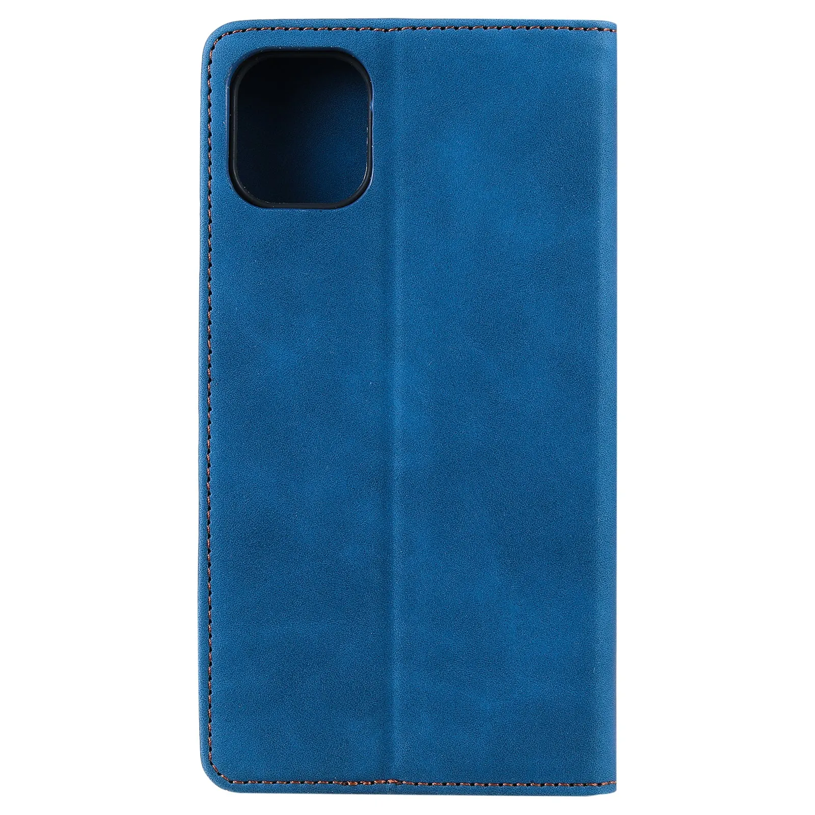 001 Series Auto-absorbed Skin-touch Feeling Leather Full-Protection Wallet Phone Case for iPhone 13 mini 5.4 inch