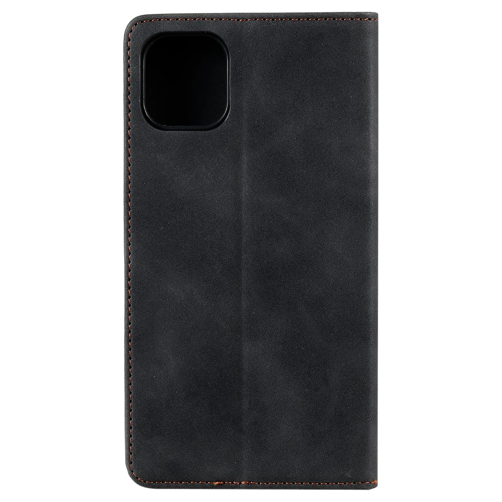 001 Series Auto-absorbed Skin-touch Feeling Leather Full-Protection Wallet Phone Case for iPhone 13 mini 5.4 inch