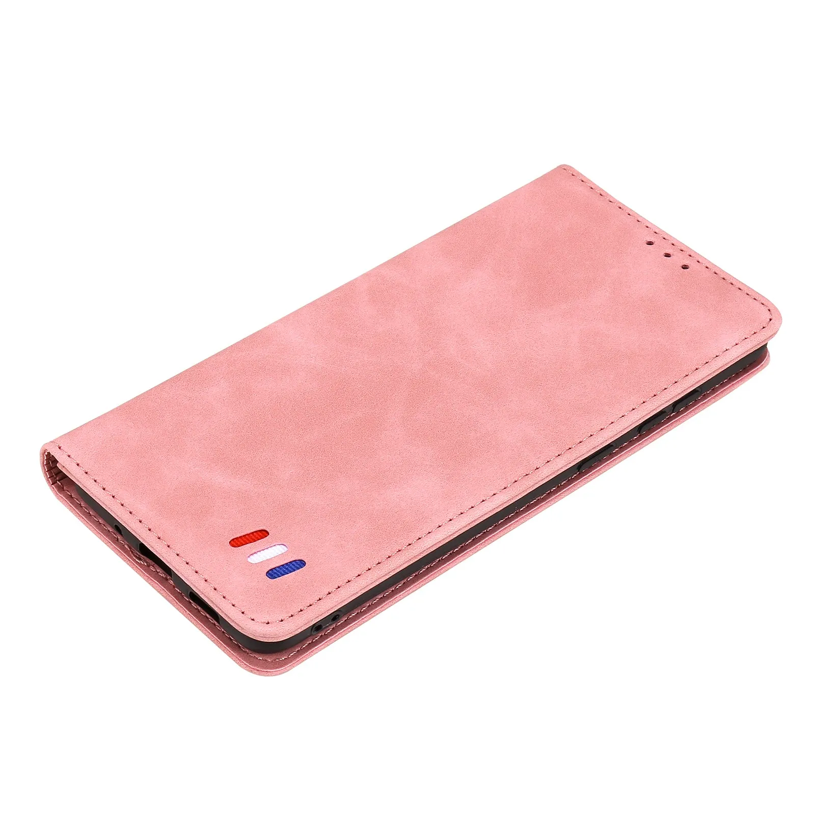 001 Series Auto-absorbed Skin-touch Feeling Leather Full-Protection Wallet Phone Case for iPhone 13 mini 5.4 inch