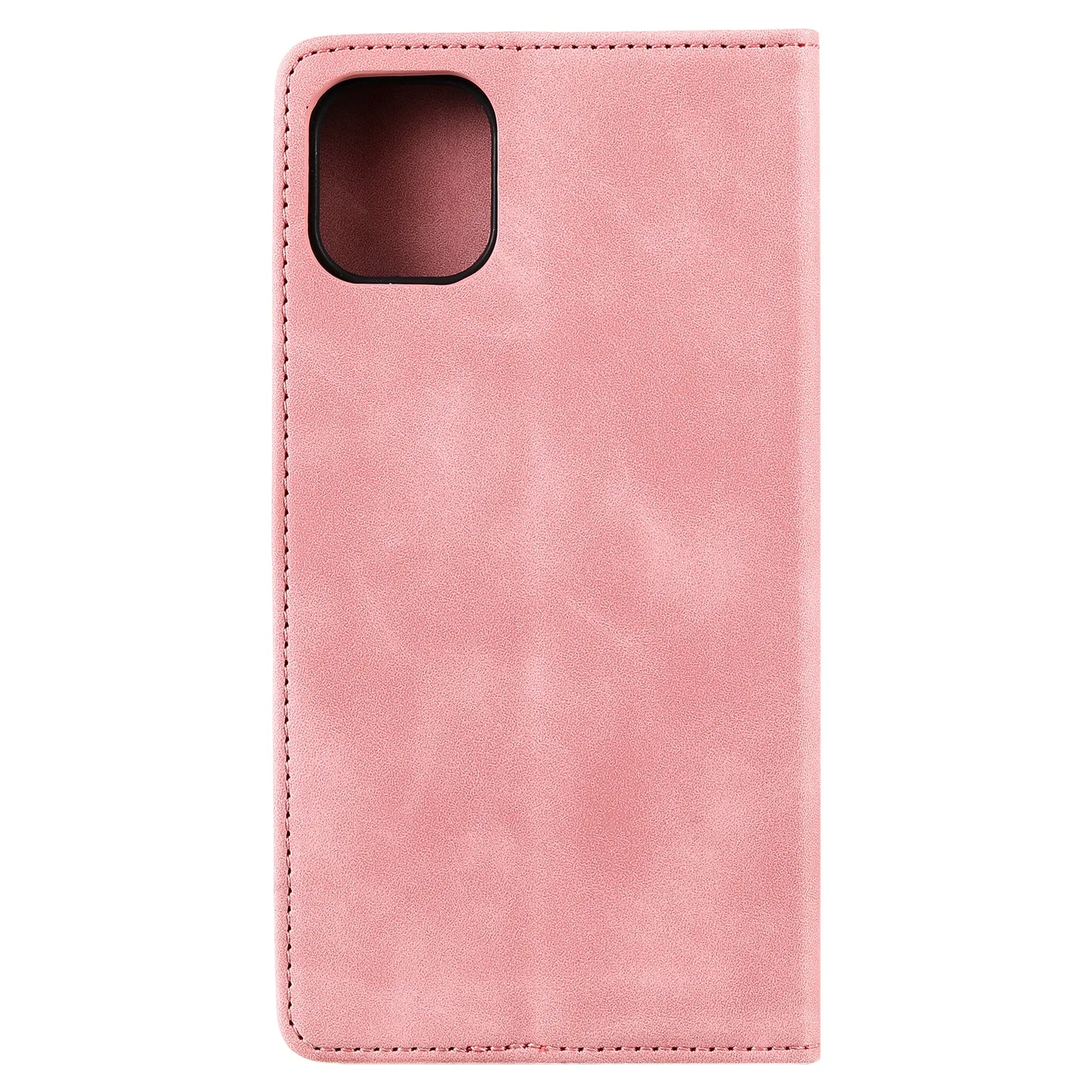 001 Series Auto-absorbed Skin-touch Feeling Leather Full-Protection Wallet Phone Case for iPhone 13 mini 5.4 inch