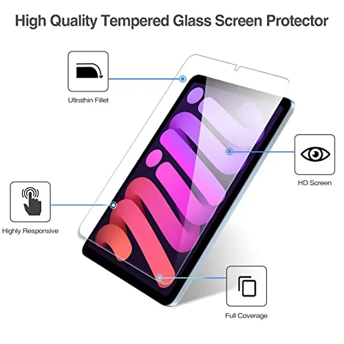 (1 Pack / 2 Pack) iPad Mini 6th Gen 8.3" Tempered Glass Screen Protector | ProCase