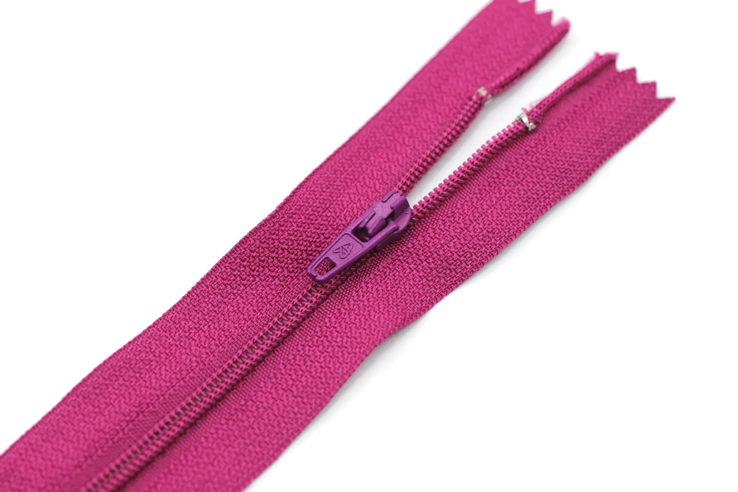 10 pcs Fuschia Zippers, 24 cm, 9.4 inc zipper, pants zipper, zipper for pants, zipper, bag zipper, zippers, wallet zipper,