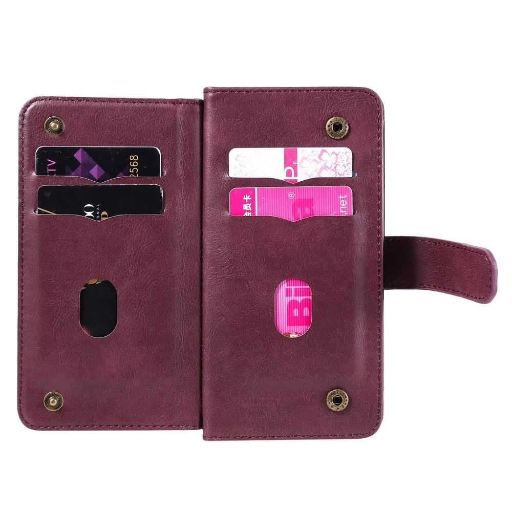 10-slot wallet case for Google Pixel 7 - Wine Red