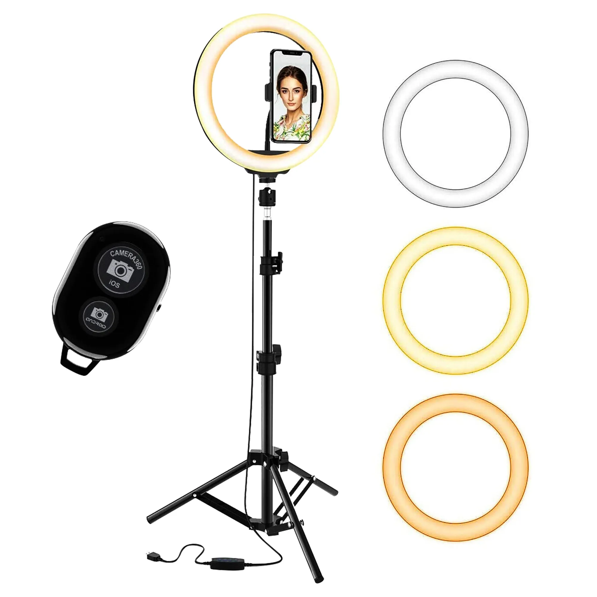 10\" LED TIK Tok Ring Light with Tripod Stand Phone Holder Ringlight Stand"