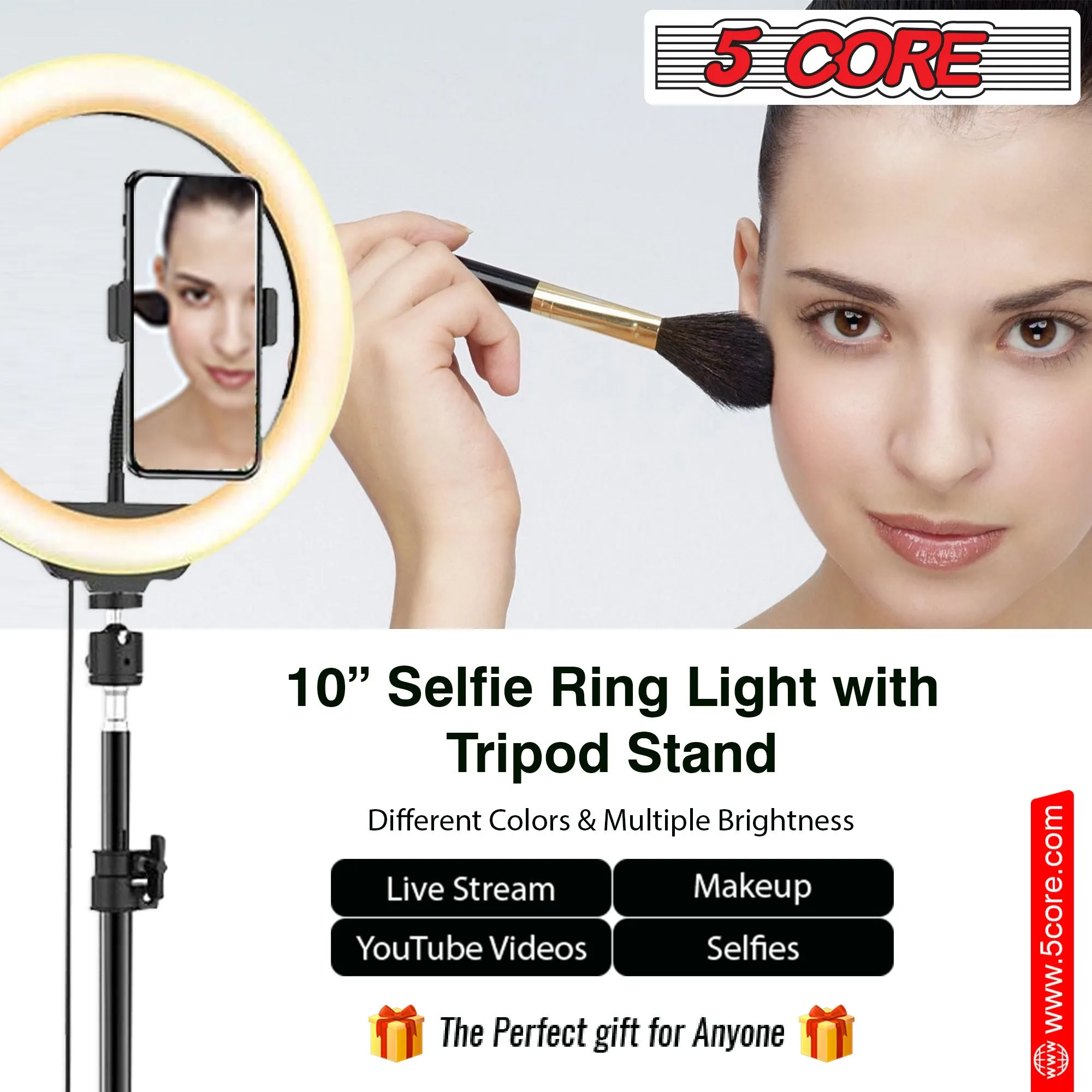 10\" LED TIK Tok Ring Light with Tripod Stand Phone Holder Ringlight Stand"