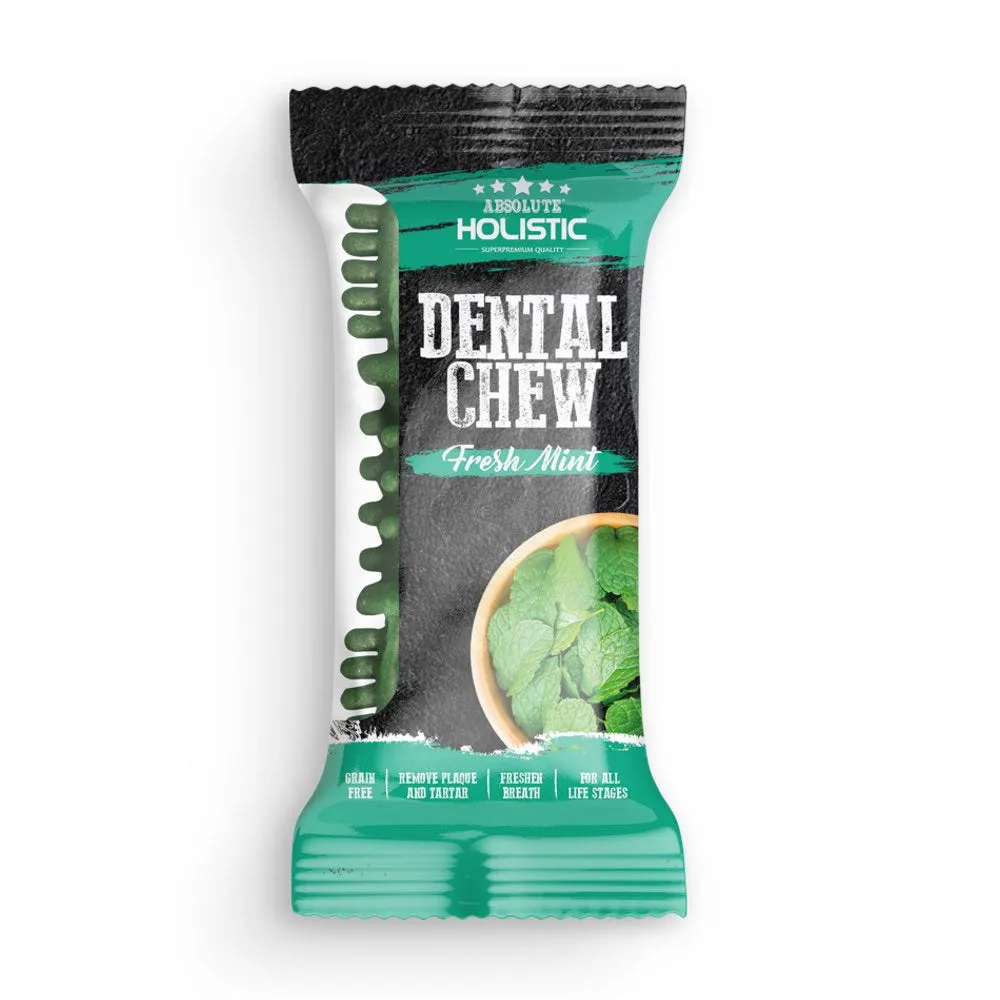 12 FOR $12: Absolute Holistic Mint Grain-Free Dental Dog Chew Treat 25g