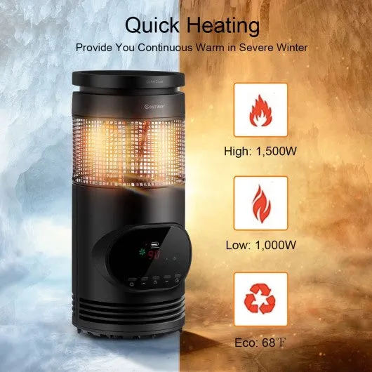 1500 W Adjustable Thermostat Portable Electric Space Heater