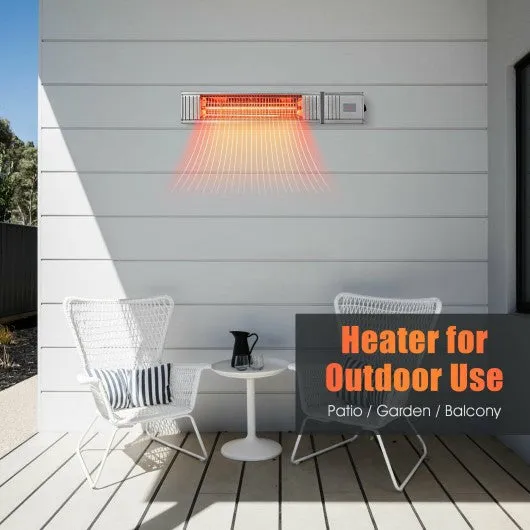 1500W Infrared Patio Heater w/ Remote Control & 24H Timer for Indoor Outdoor