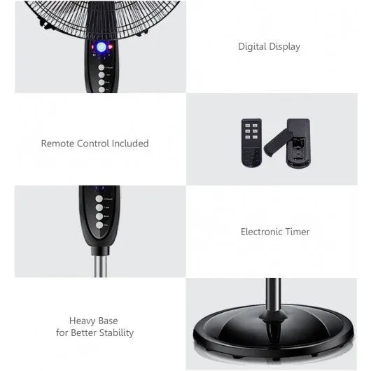 16" Adjustable Oscillating Pedestal Stand Fan