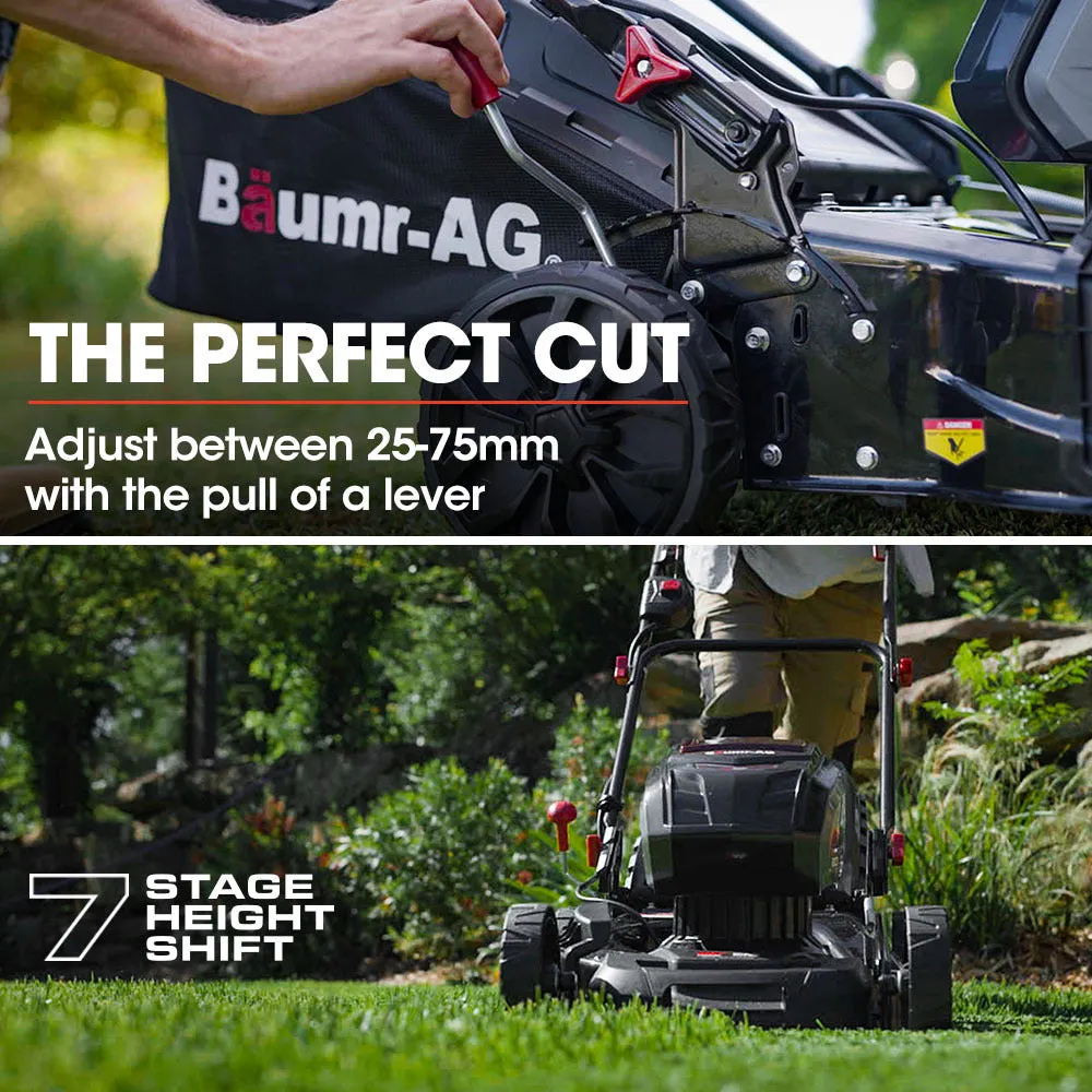 19" Brushless Cordless Lawn Mower 40V Steel Deck Baumr-AG