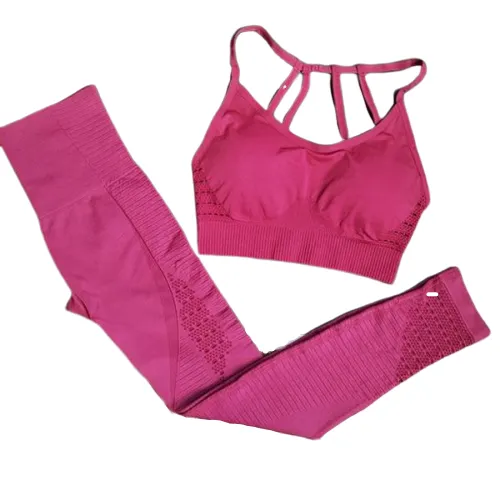 2 Piece Yoga Outfit Set | Sports Bra   Seamless Leggings [Matching Colors]