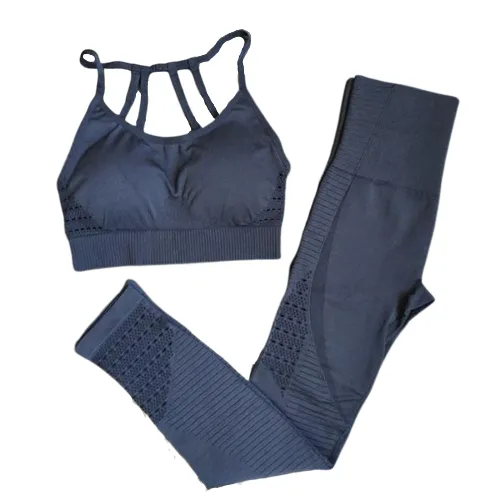 2 Piece Yoga Outfit Set | Sports Bra   Seamless Leggings [Matching Colors]