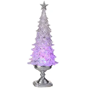 20" LED Acrylic Tree On Pedestal - Silver