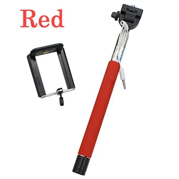 22-100cm Portable Extendable Handheld Monopod Audio Cable Wired Palo Selfie Stick Self-Pole Artifact For Iphone Samsung Android