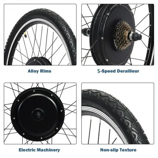 26" x 1.95" Rear Wheel Electric Bicycle Kit