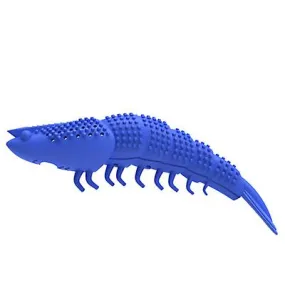 2Pcs dark blue Catnip crayfish toothbrush, cat toy molar shrimp AZ12831