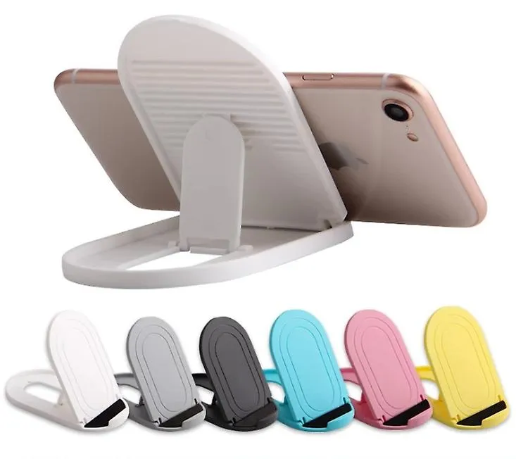 2Pcs yellow Portable oval mobile phone stand, foldable desktop lazy stand AZ11790