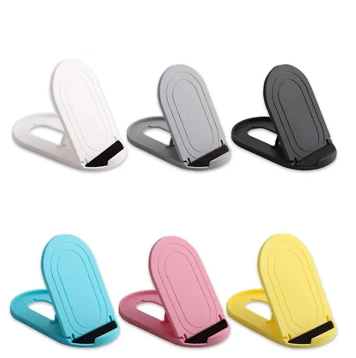 2Pcs yellow Portable oval mobile phone stand, foldable desktop lazy stand AZ11790