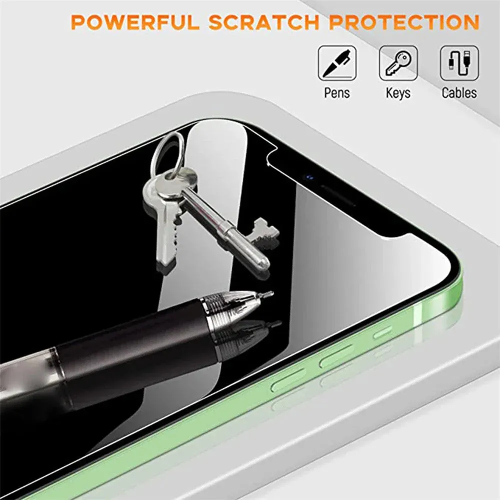 3-Pack iPhone 12 Screen Protector Tempered Glass Case Friendly Anti Scratch Bubble Free