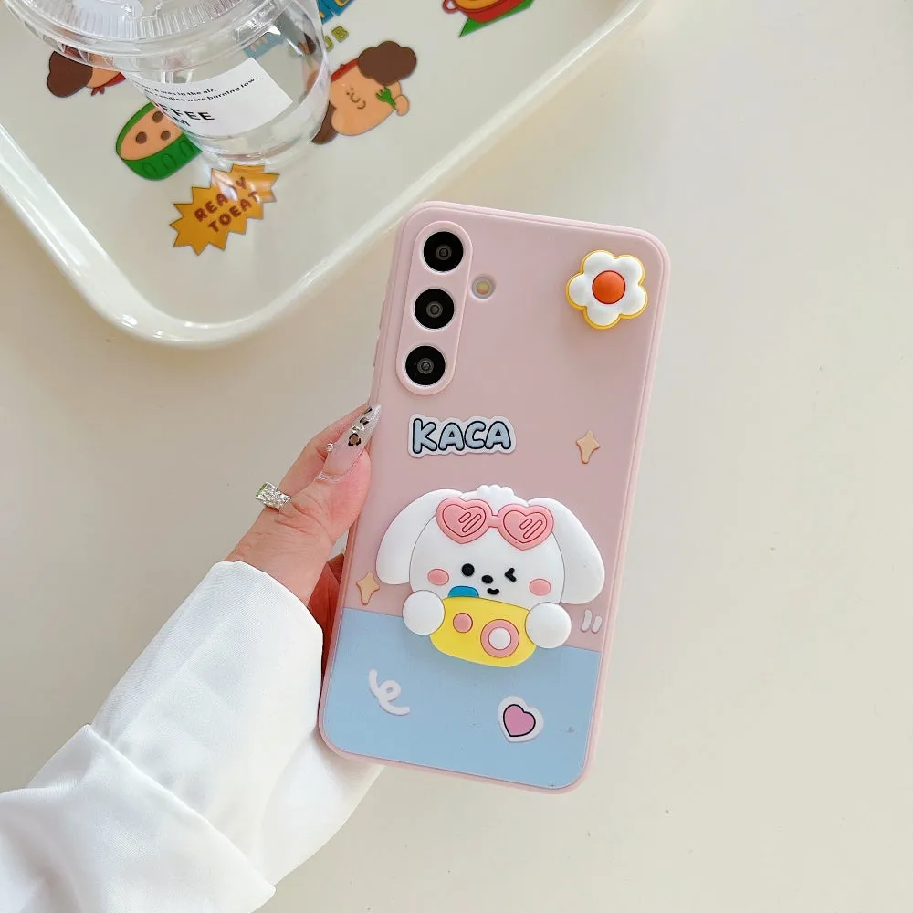 3D Spin Flower Silicone Soft Phone Case - Oppo A79 (5G)