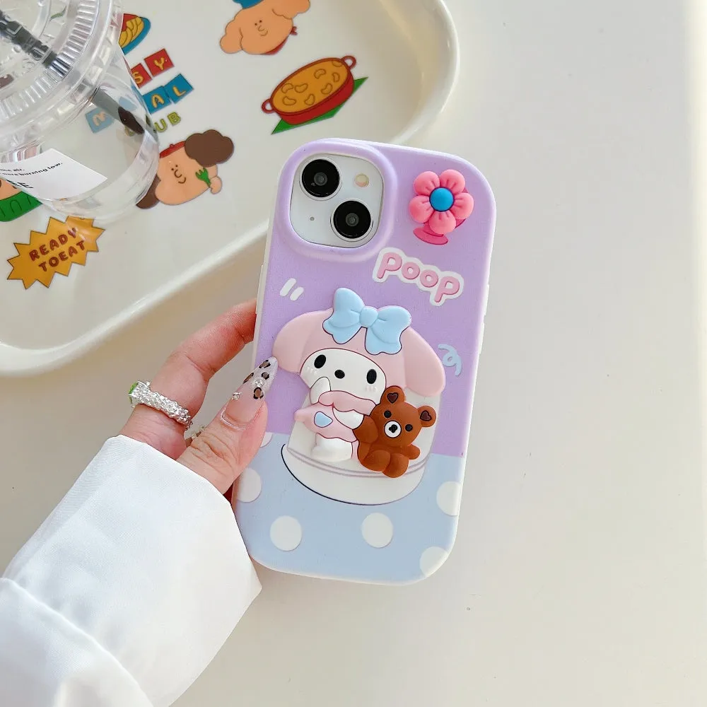 3D Spin Flower Silicone Soft Phone Case - Oppo A79 (5G)