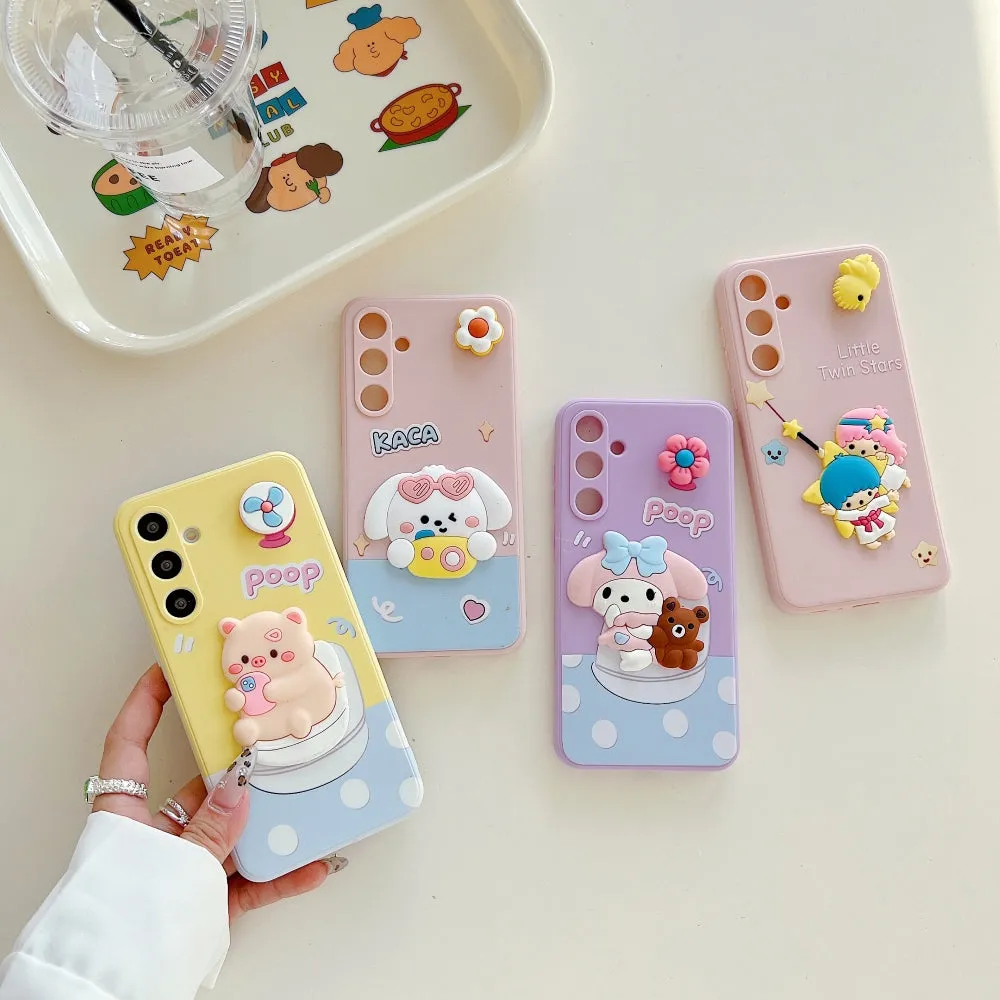 3D Spin Flower Silicone Soft Phone Case - Samsung M14 (5G)