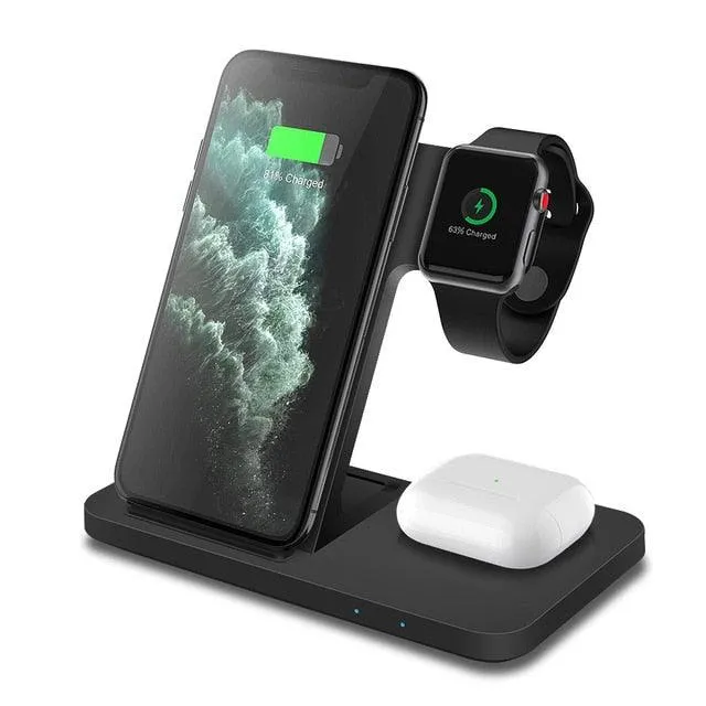 3in1 wireless charger-Fast Charger Dock Station for iPhone and Android phones