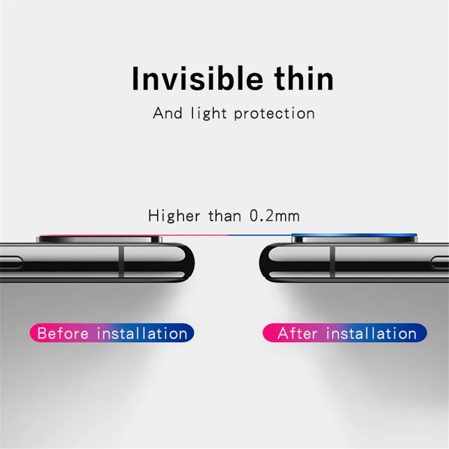 4-in-1 For Glass iPhone 12 Mini 11 Pro Max Tempered Glass SE 2020 SE2 6 7 8 Plus Phone Case Camera Lens Screen Protector Glass