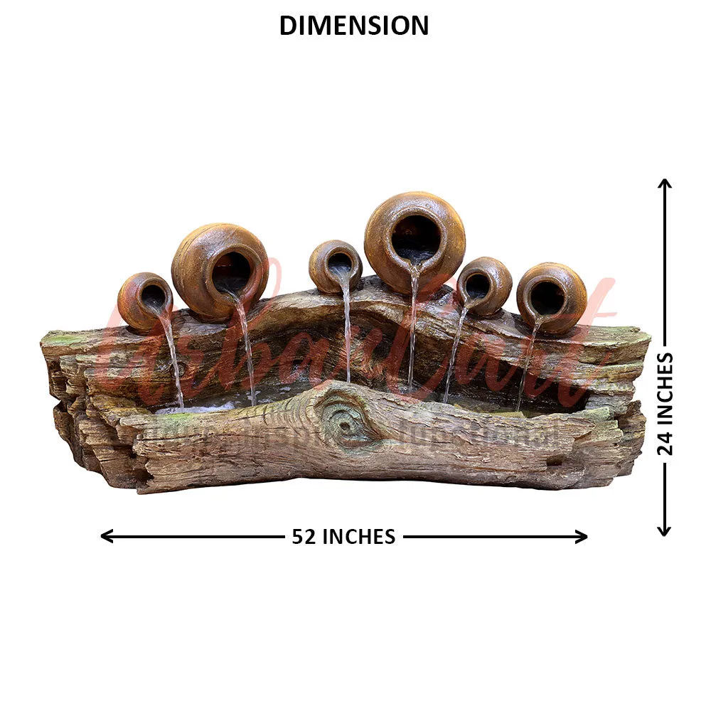 6 Pots Waterfall for Indoor and Outdoor Decor