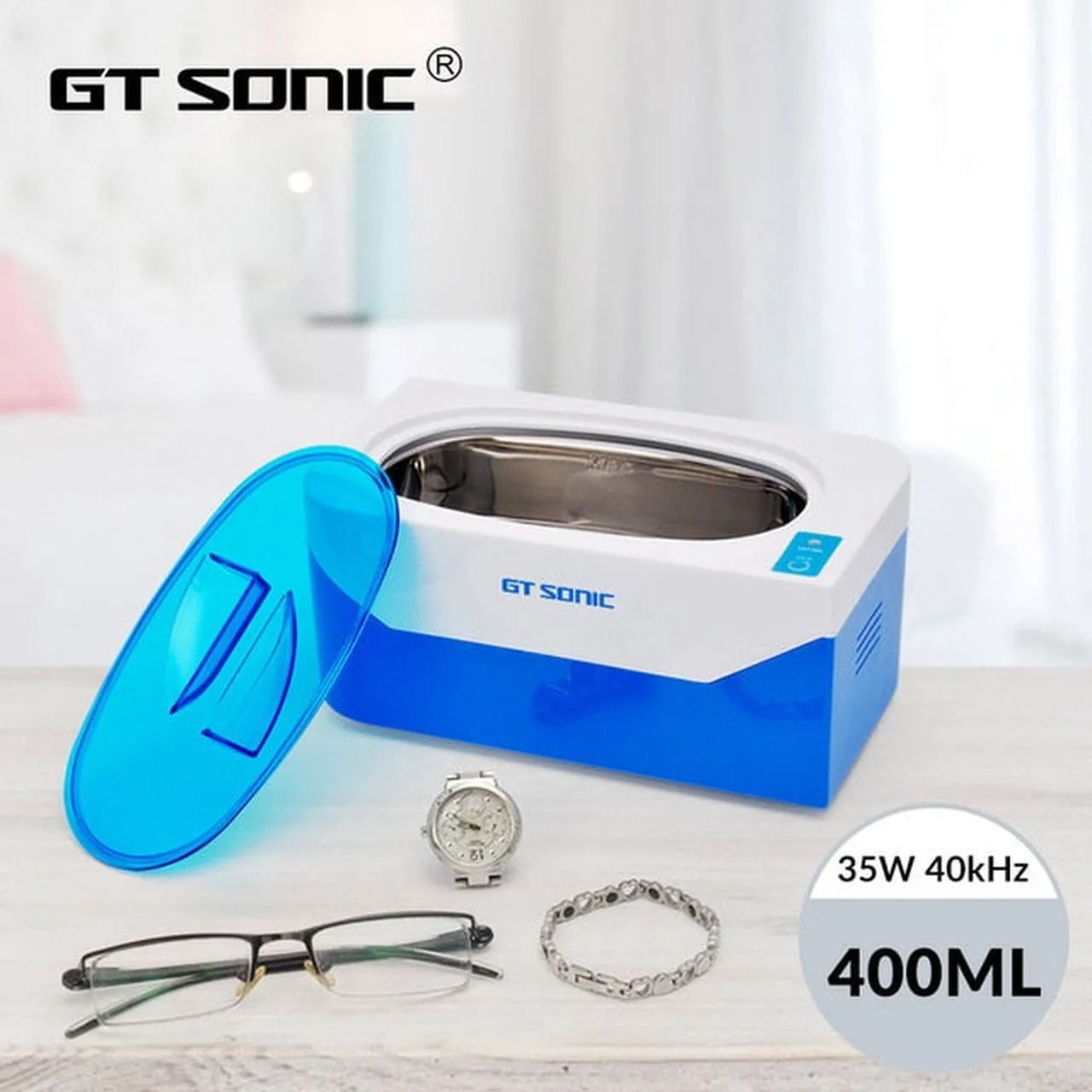 600ml Ultrasonic Cleaner Bath Timer Jewelry Brush Glasses Manicure Stones Cutters Dental