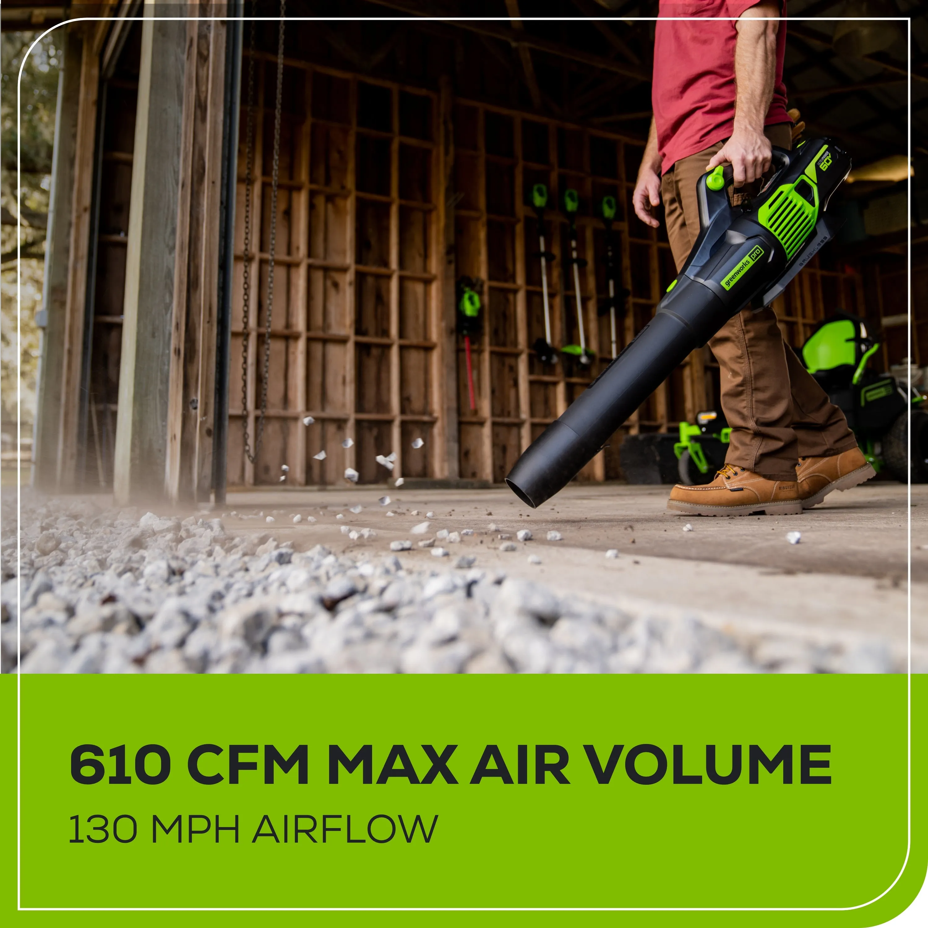 60V 610 CFM Cordless Battery Leaf Blower (Tool Only)