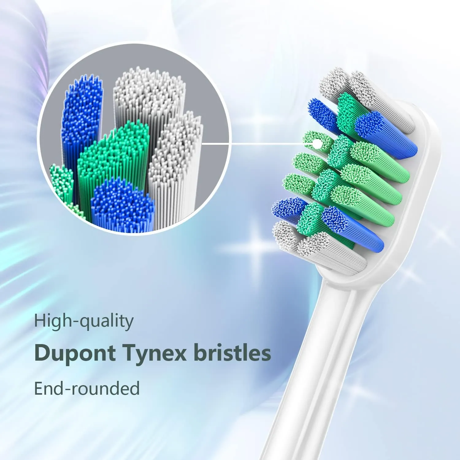 8Pcs Brush Heads for Oral Caree-Precision Cleaning