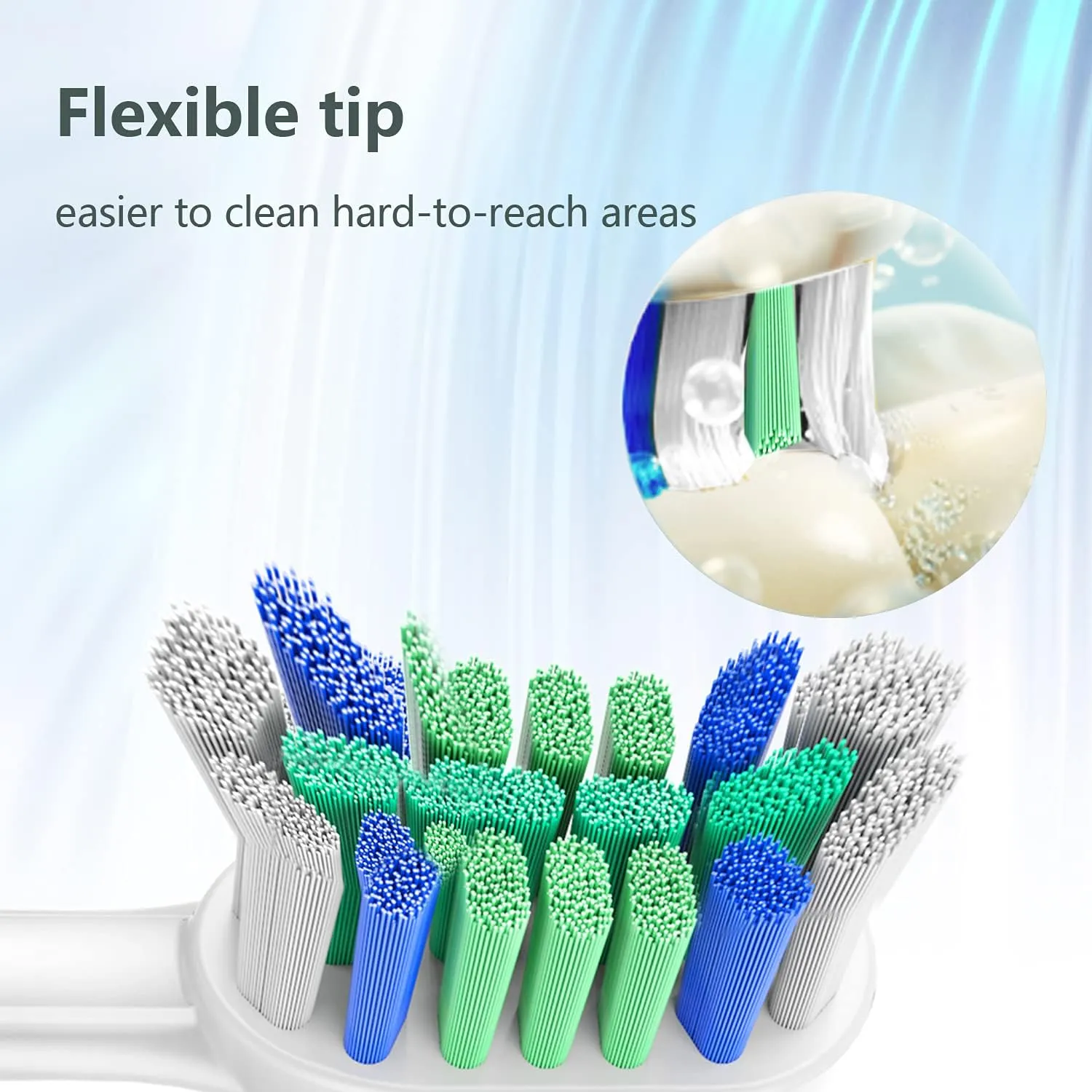 8Pcs Brush Heads for Oral Caree-Precision Cleaning