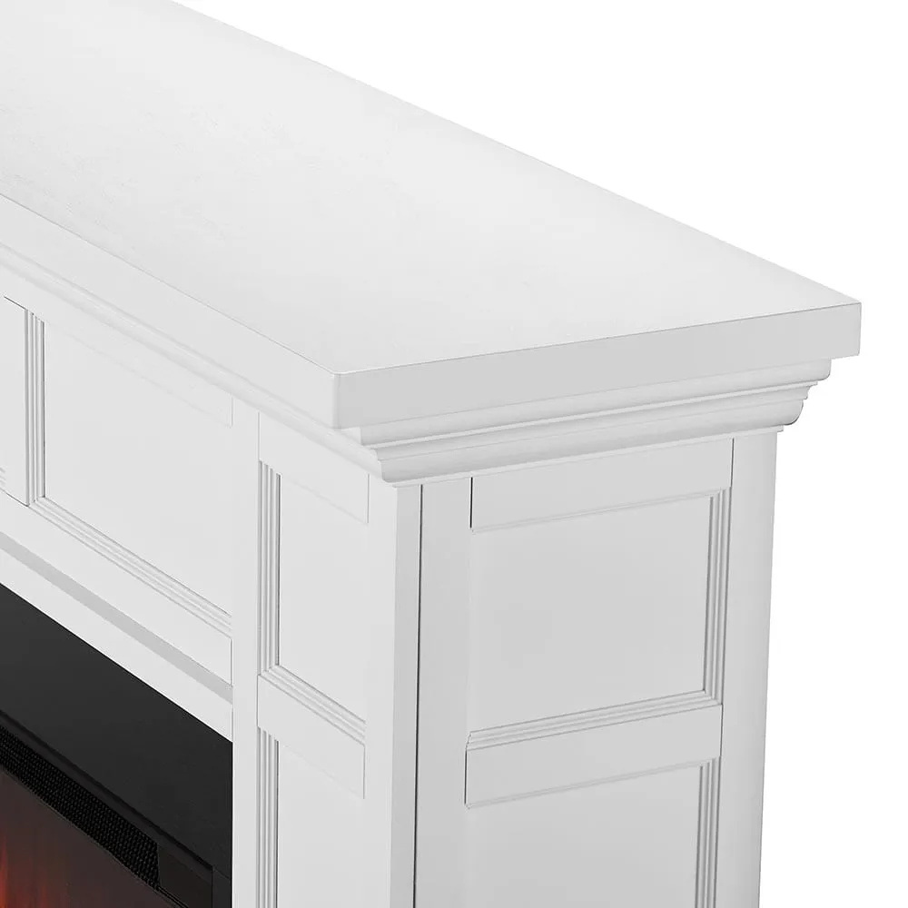 Alcott Electric Fireplace Mantel Package in White