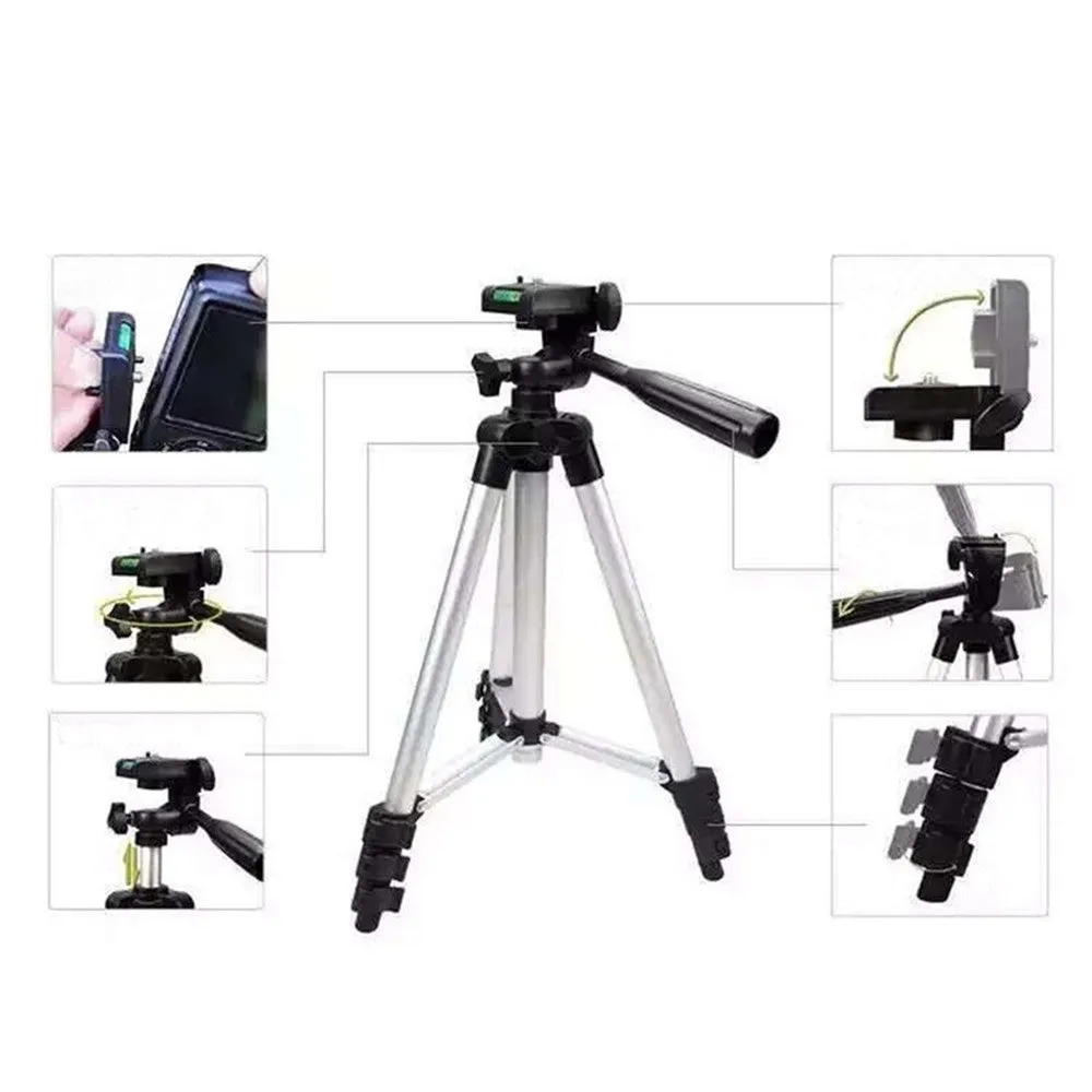 AMZER  Lightweight Camera Mount Tripod Stand - Adjustable Height 34-103Cm