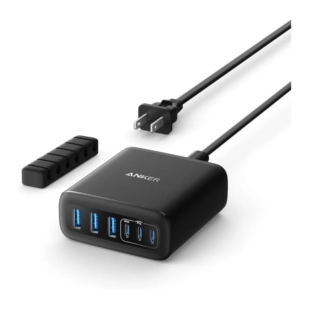 Anker 112W 6-Port Fast Desktop Charger For iPhone, iPad, MacBook, Samsung & More - A2154