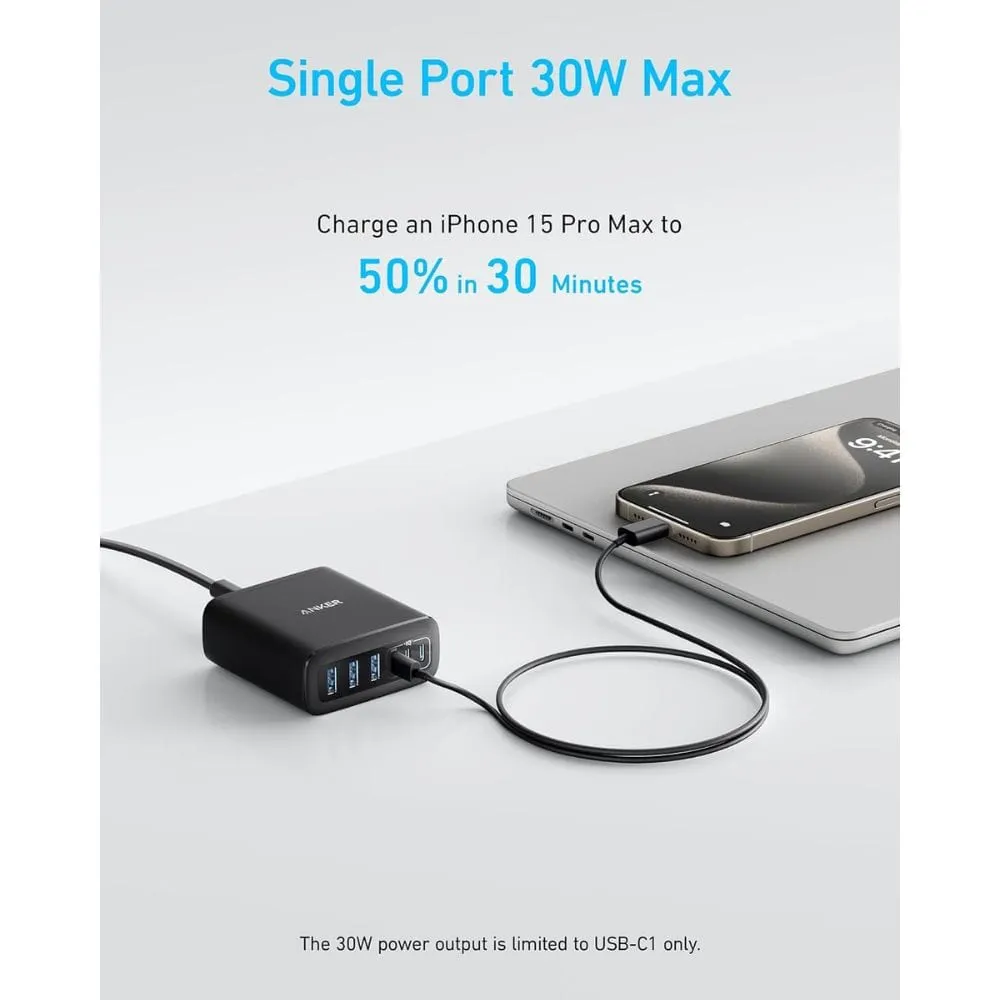 Anker 112W 6-Port Fast Desktop Charger For iPhone, iPad, MacBook, Samsung & More - A2154