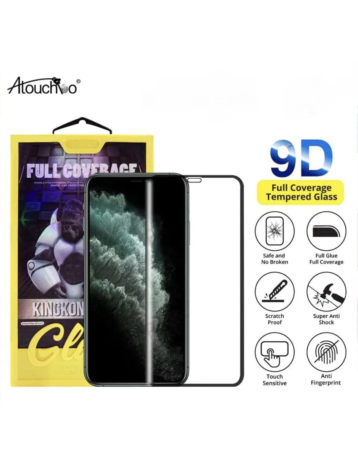 Apple iPhone Tempered Glass Screen Protector King Kong Series Full Coverage