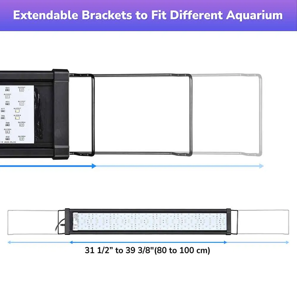 AquaBasik LED Aquarium Lights Plants Reef 32-39" Fish Tank RGBW