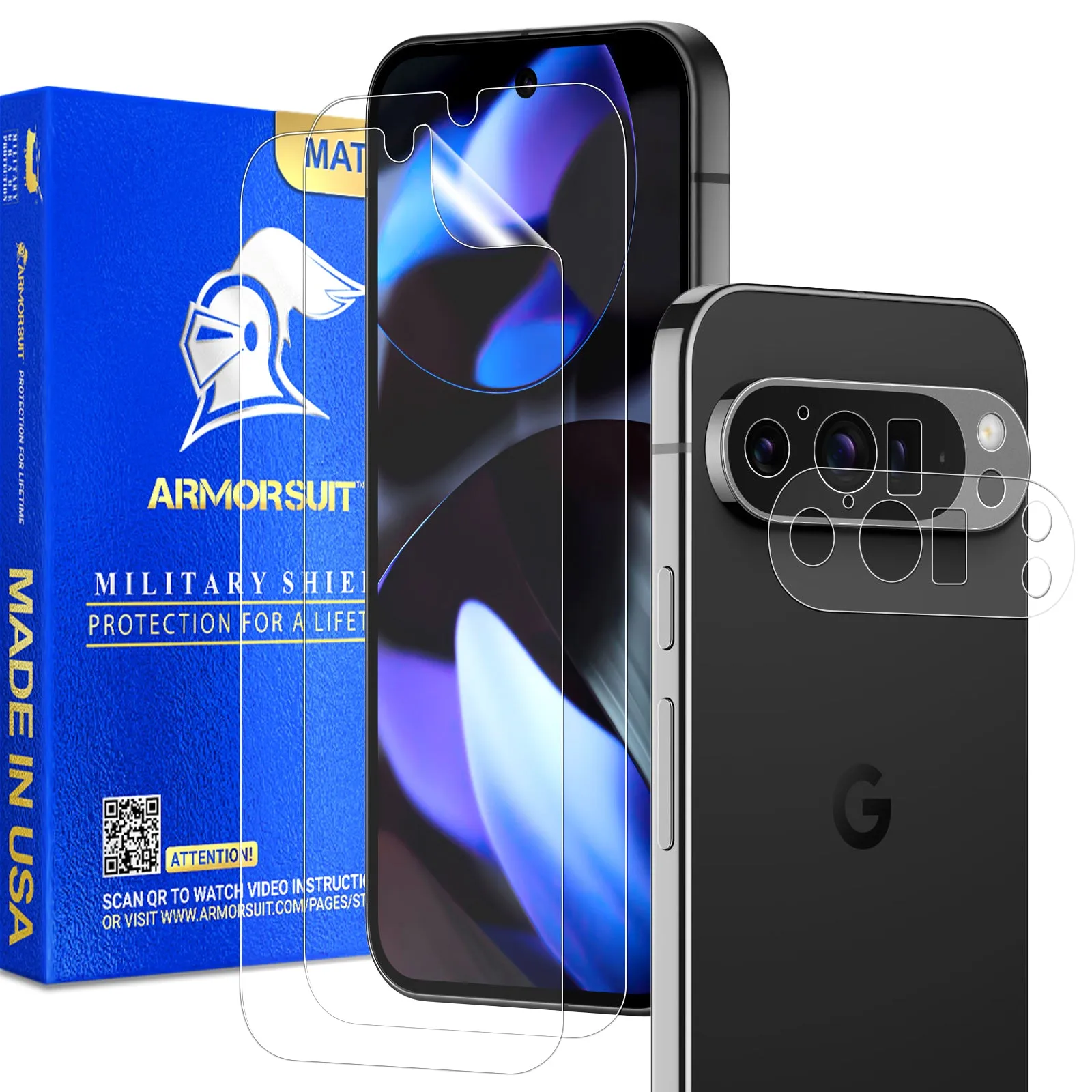 Armorsuit [2 2 Pack] Screen Protector for Google Pixel 9 Pro   Film Camera Protector