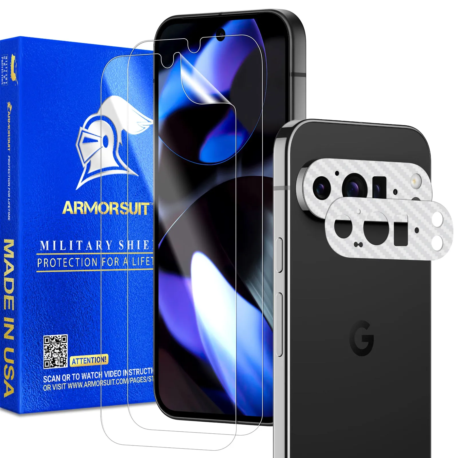 Armorsuit [2 2 Pack] Screen Protector for Google Pixel 9 Pro XL   Vinyl Camera Protector