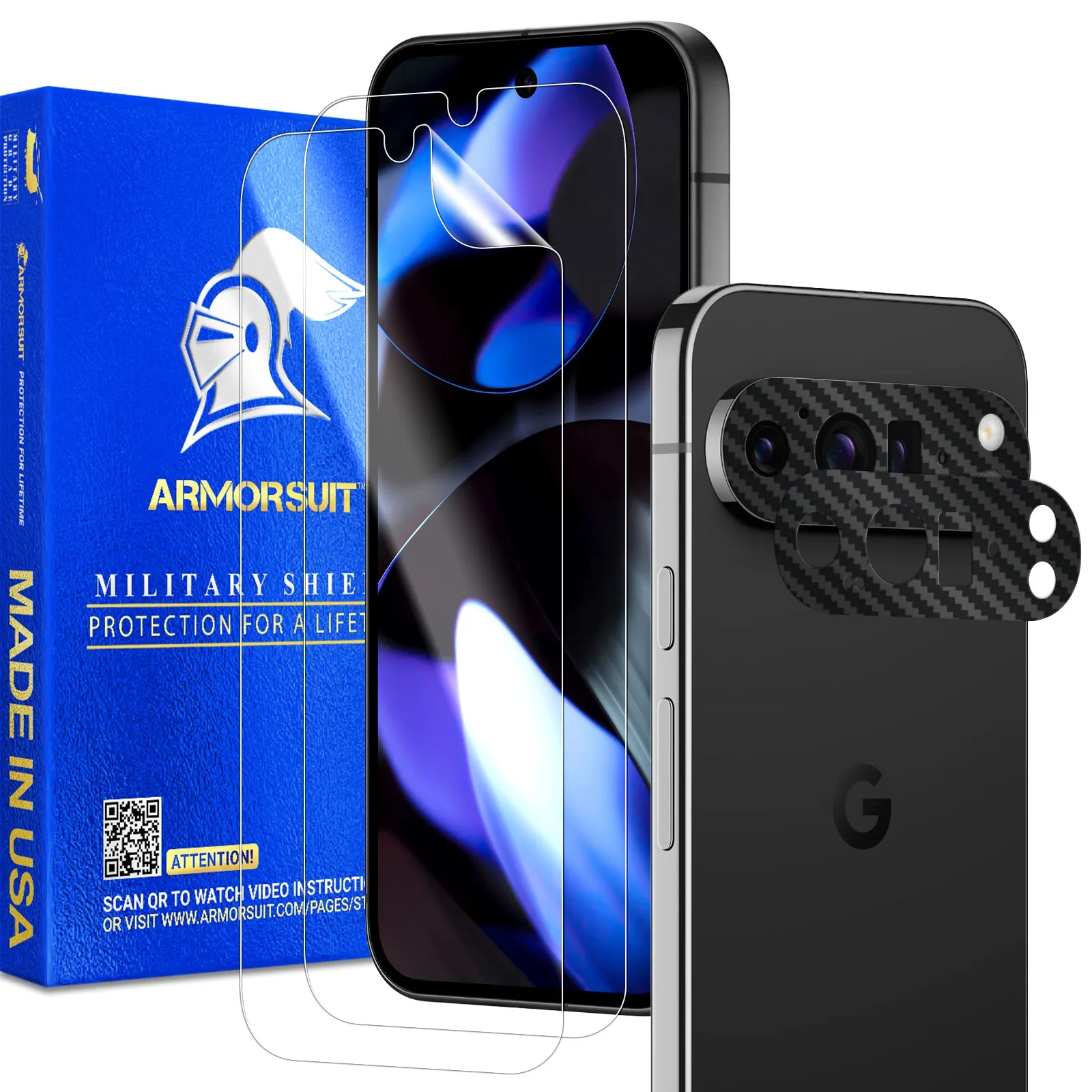 Armorsuit [2 2 Pack] Screen Protector for Google Pixel 9 Pro XL   Vinyl Camera Protector