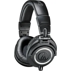 Audio Technica ATH-M50x Professional Studio Monitor Headphones with 45 mm Large-Aperture Drivers for Studio Tracking Mixing, DJ Monitoring and Personal Listening