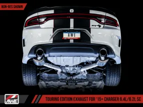 AWE Tuning 2015  Dodge Charger 6.4L/6.2L SC Non-Resonated Touring Edition Exhaust - Silver Tips