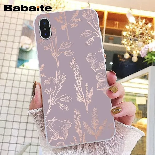 Babaite Gold Rose Phone Case