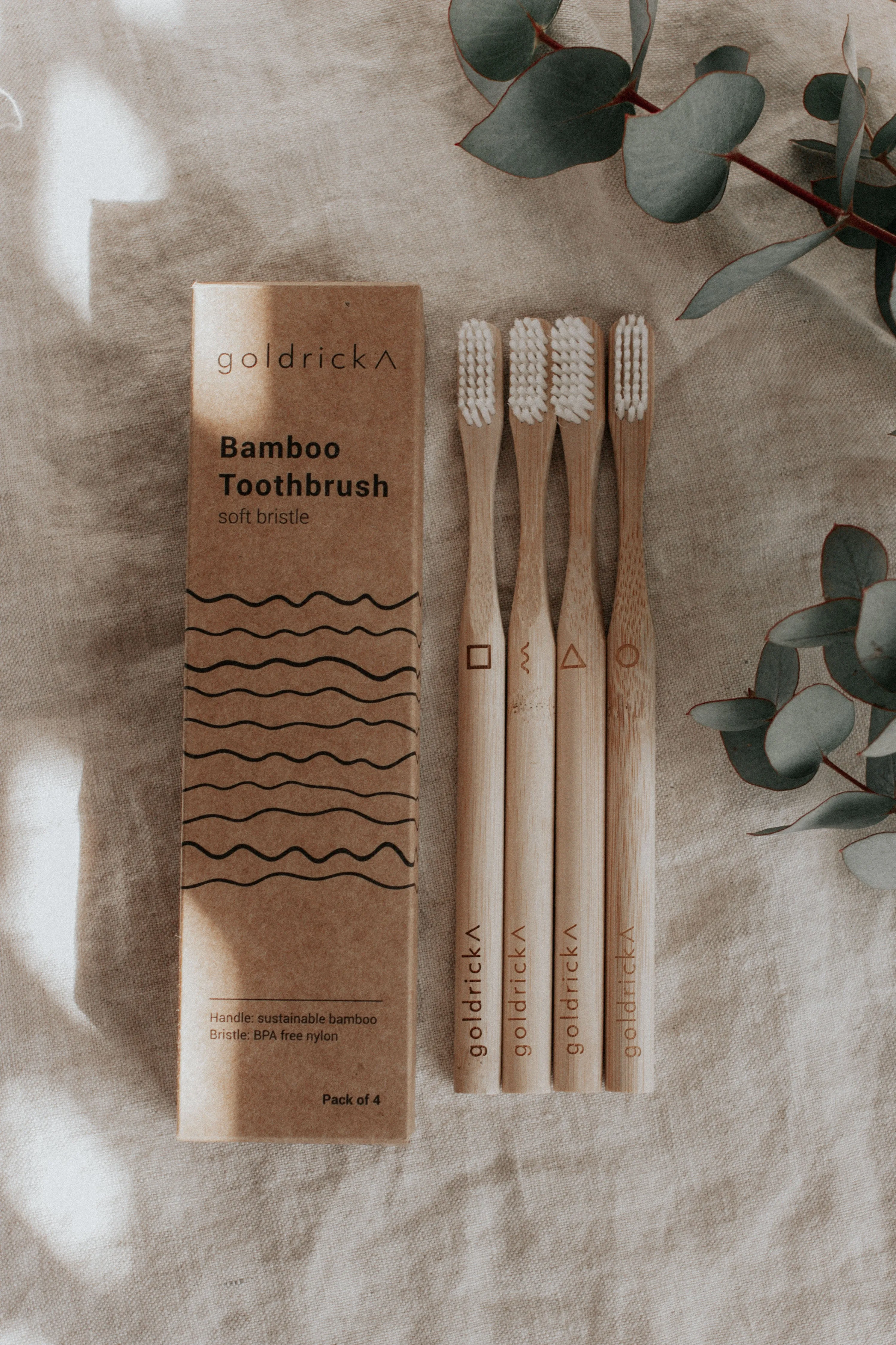 Bamboo Toothbrush | 4 Pack | Wholesale | 10 Units