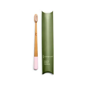 Bamboo Toothbrush, Medium Plant-Based Bristle, Petal Pink, The Truthbrush