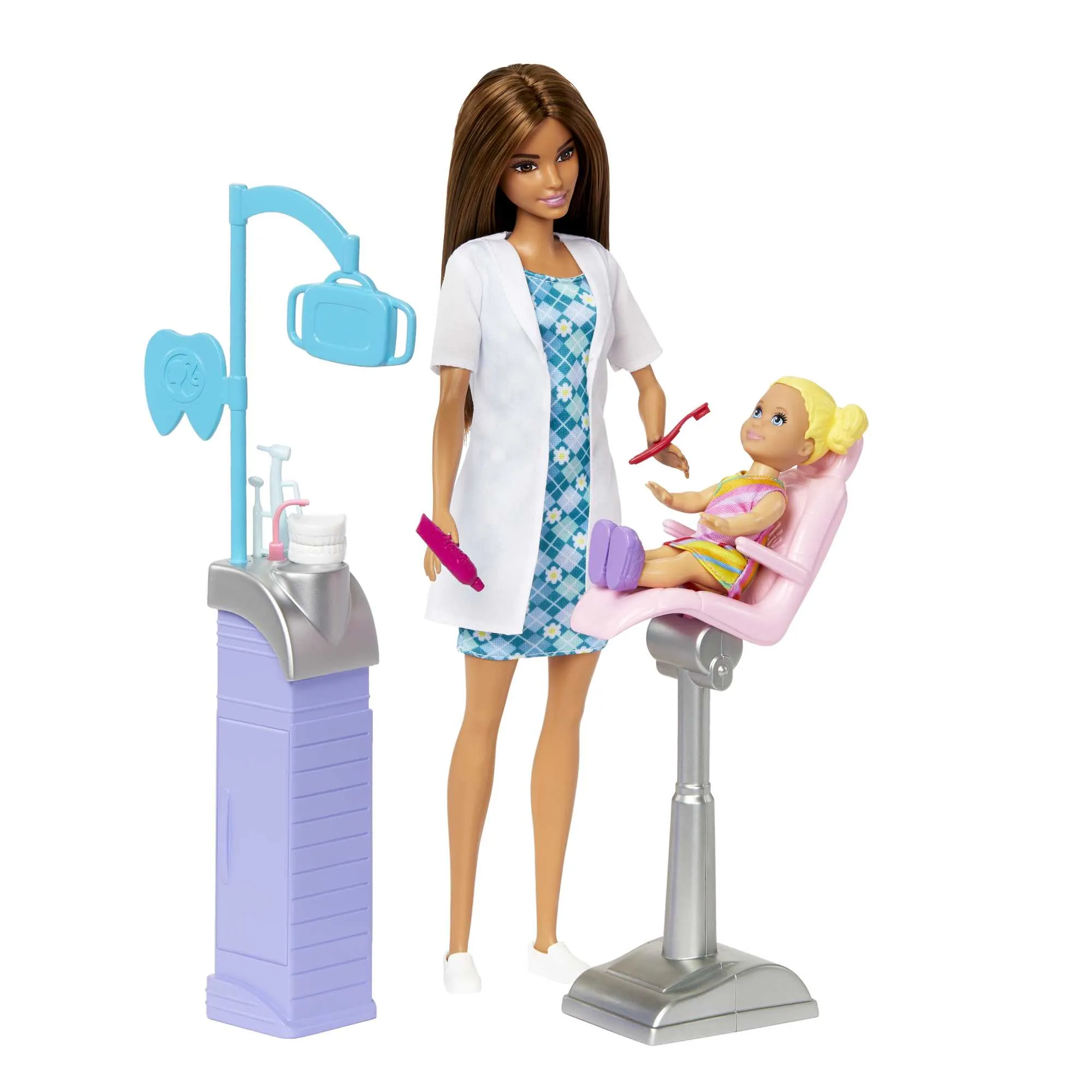 Barbie Careers Dentist Doll And Playset With Accessories, Brunette