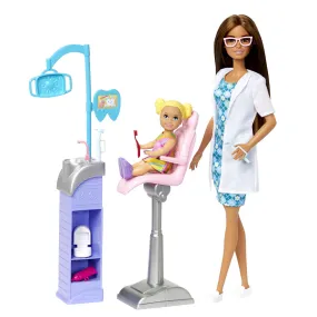 Barbie Careers Dentist Doll And Playset With Accessories, Brunette