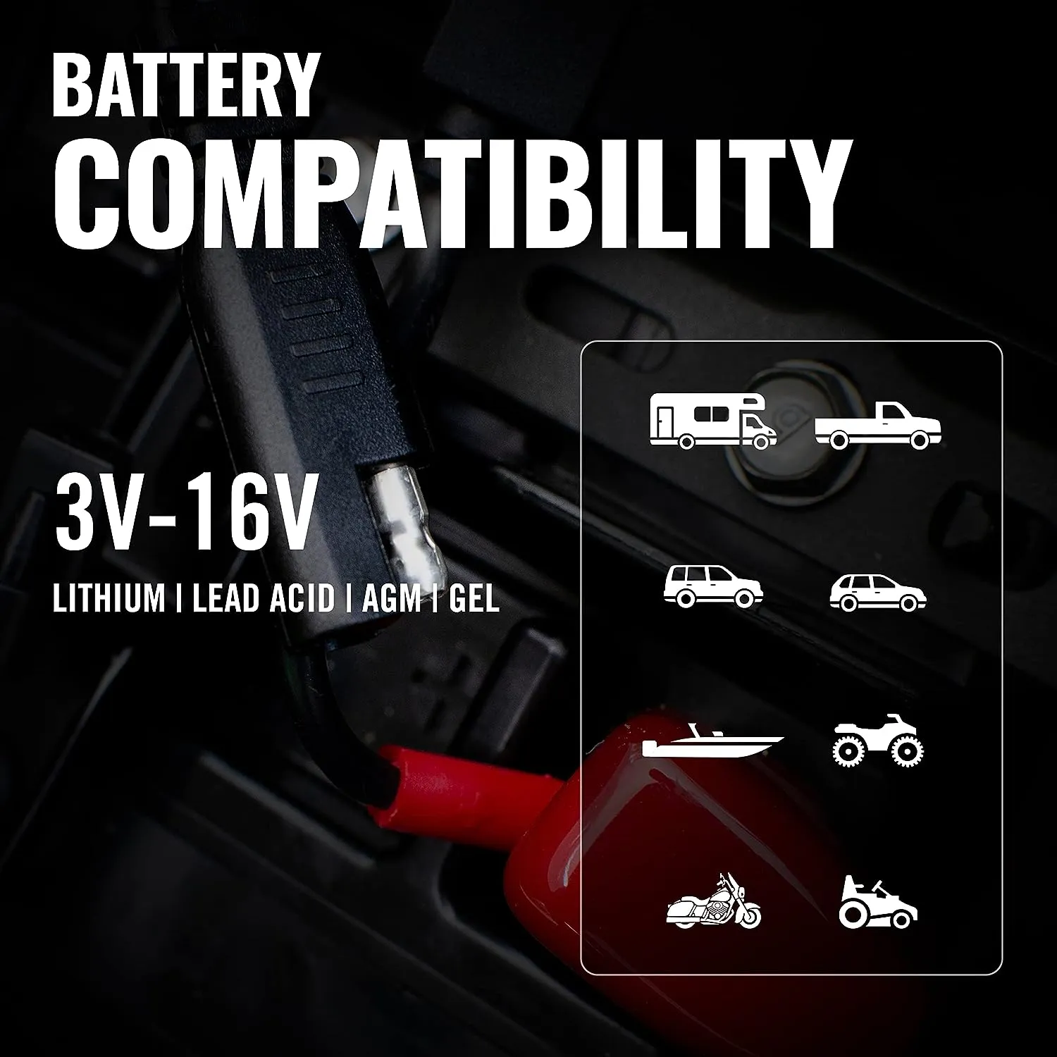 Battery Tender LCD Battery meter with QDC Plug Voltage Monitor